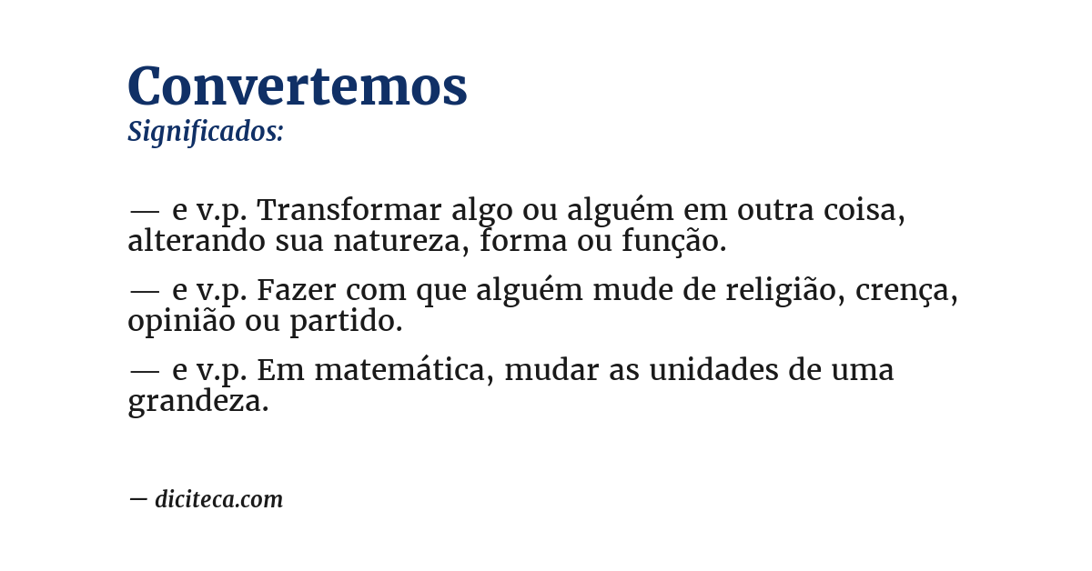 Significado de convertemos