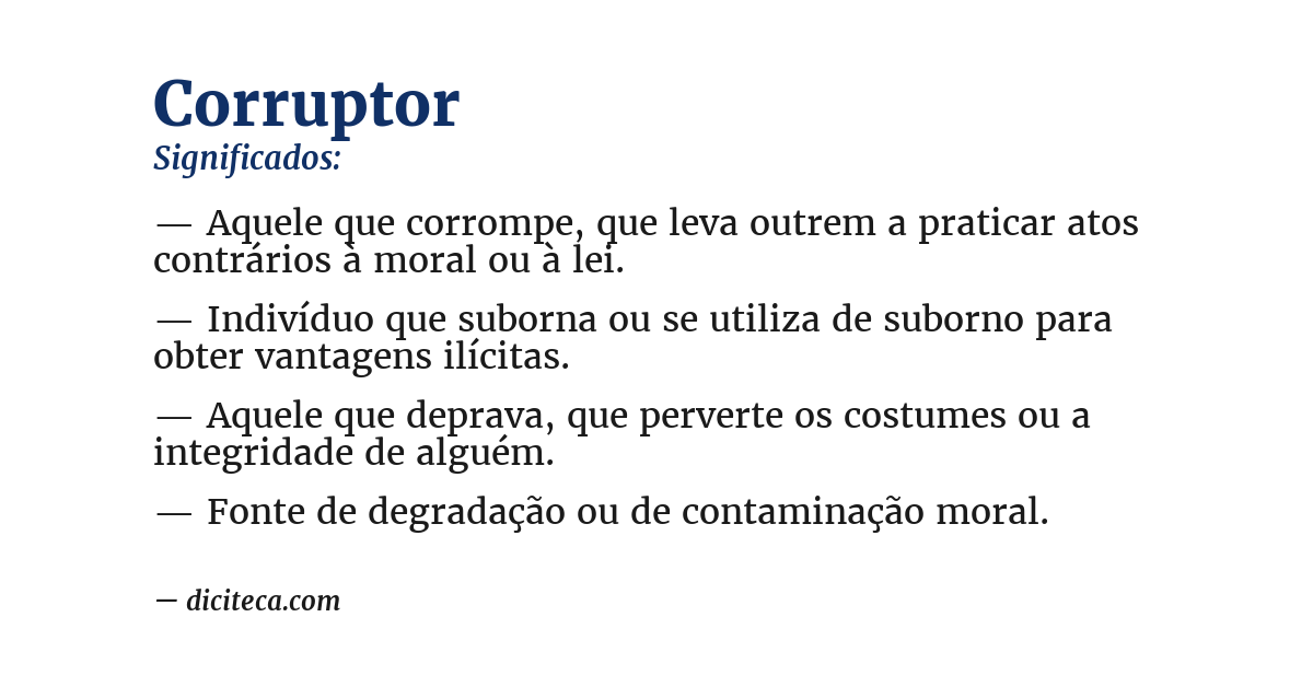Significado de corruptor