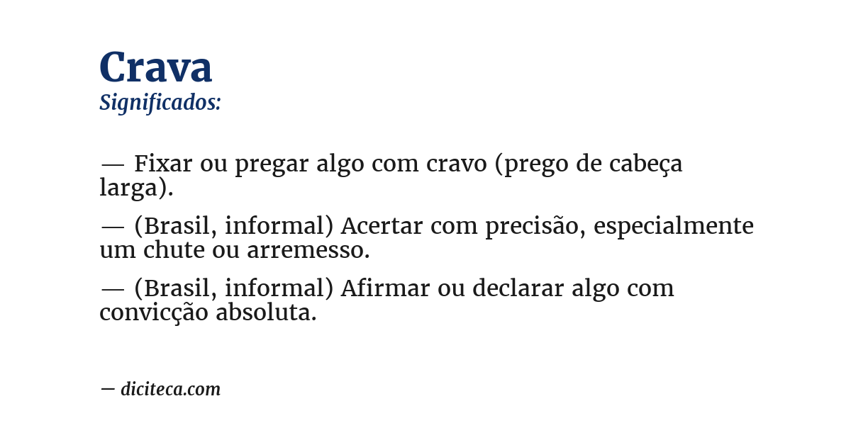 Significado de crava