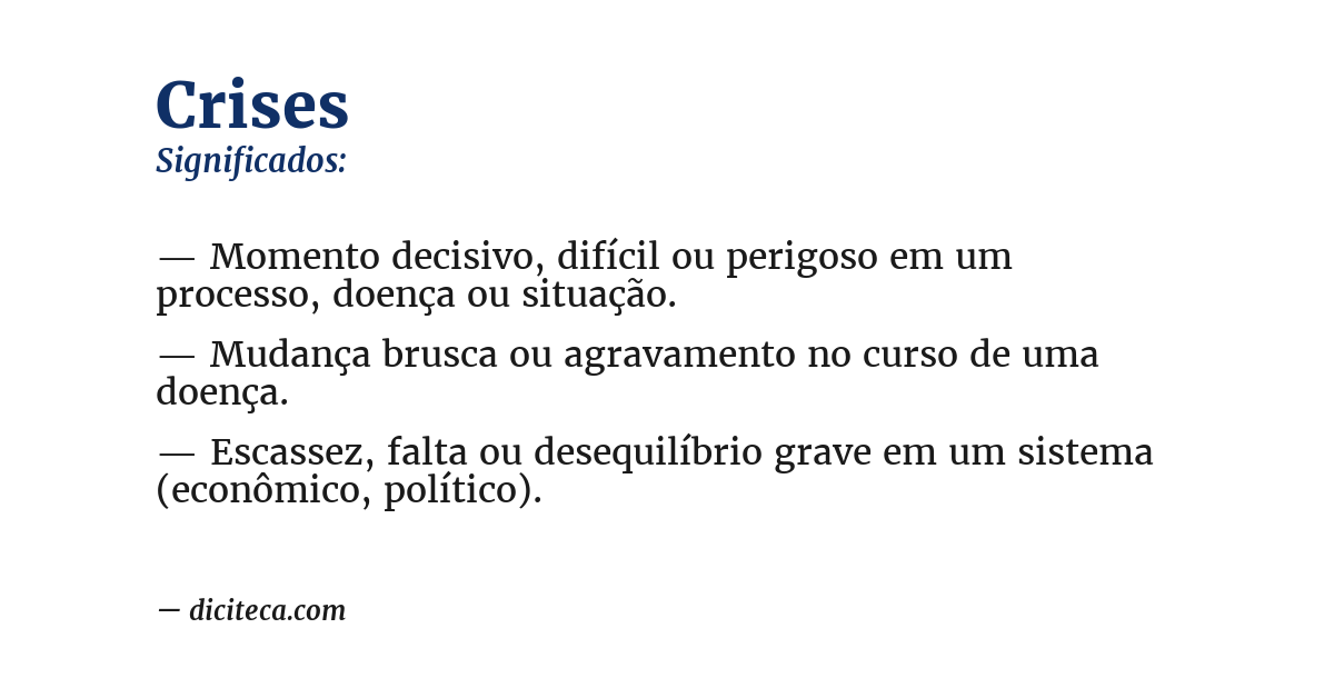 Significado de crises