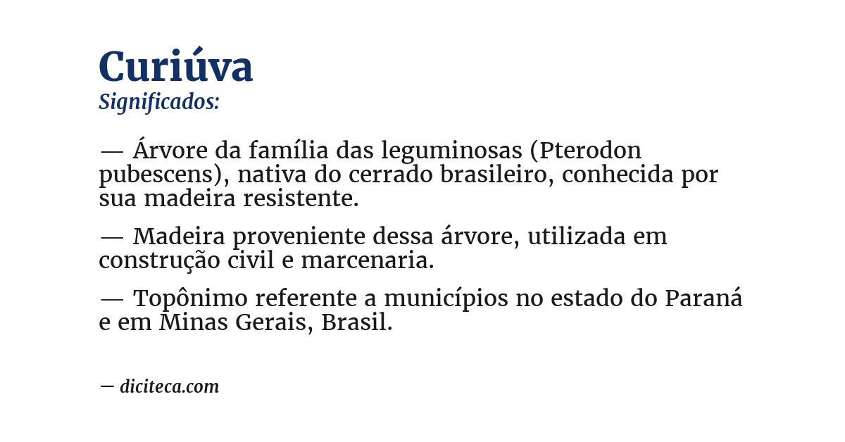 Significado de curiúva