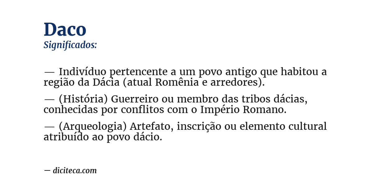 Significado de daco