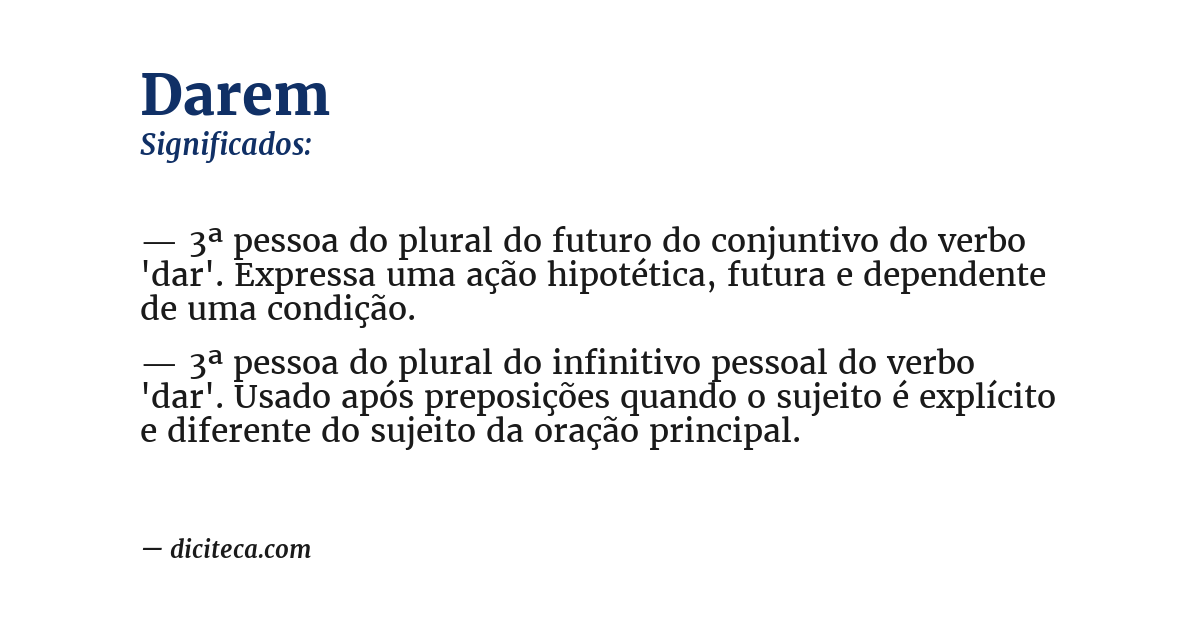 Significado de darem