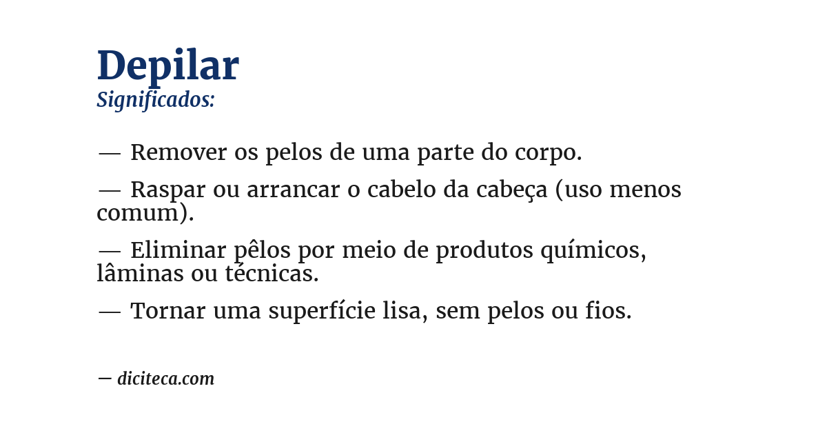Significado de depilar