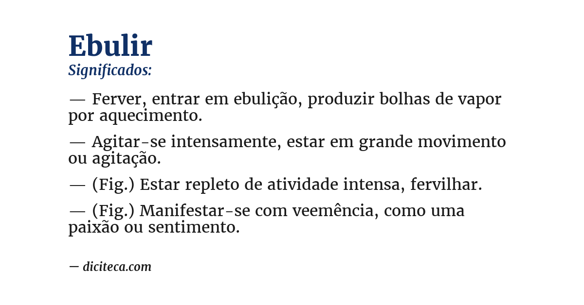 Significado de ebulir
