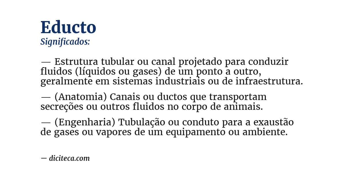 Significado de educto