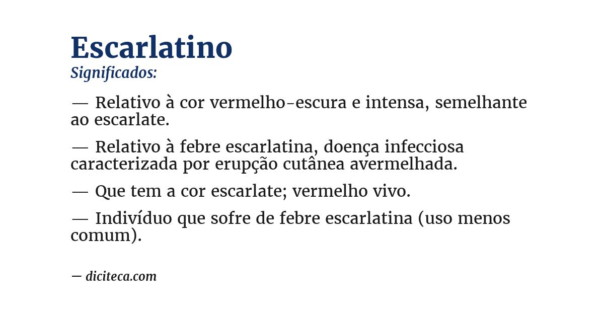 Significado de escarlatino