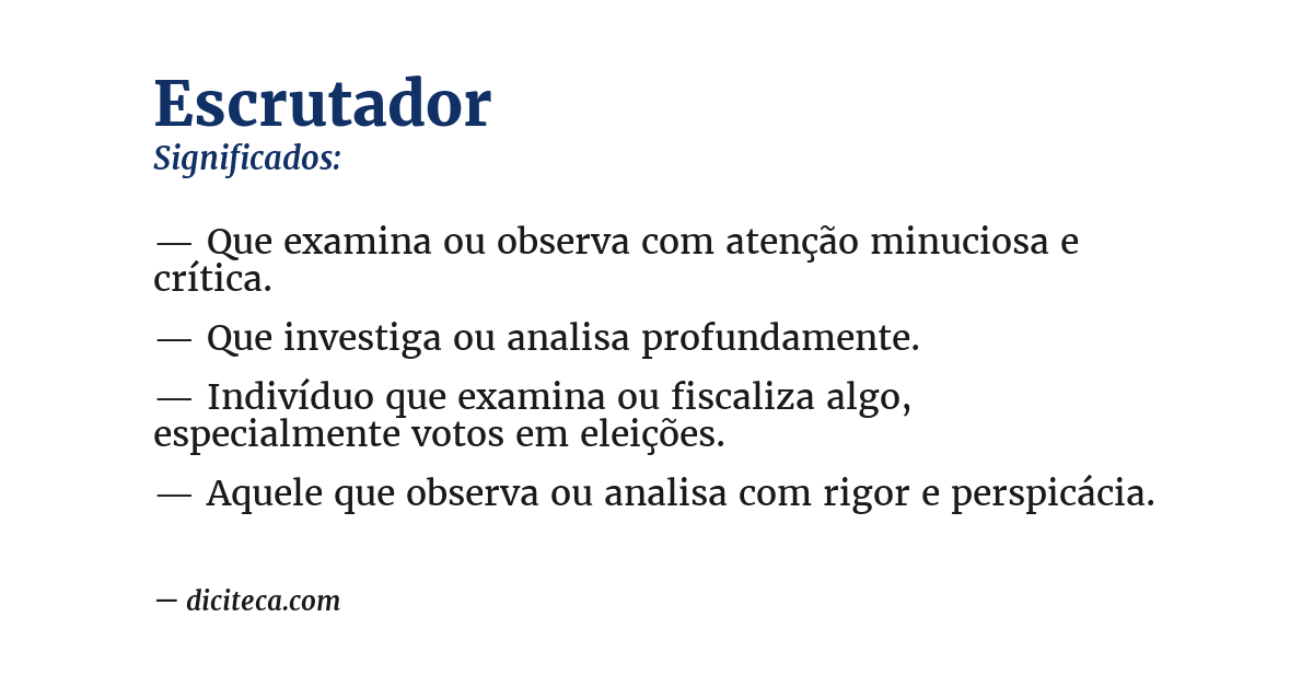 Significado de escrutador