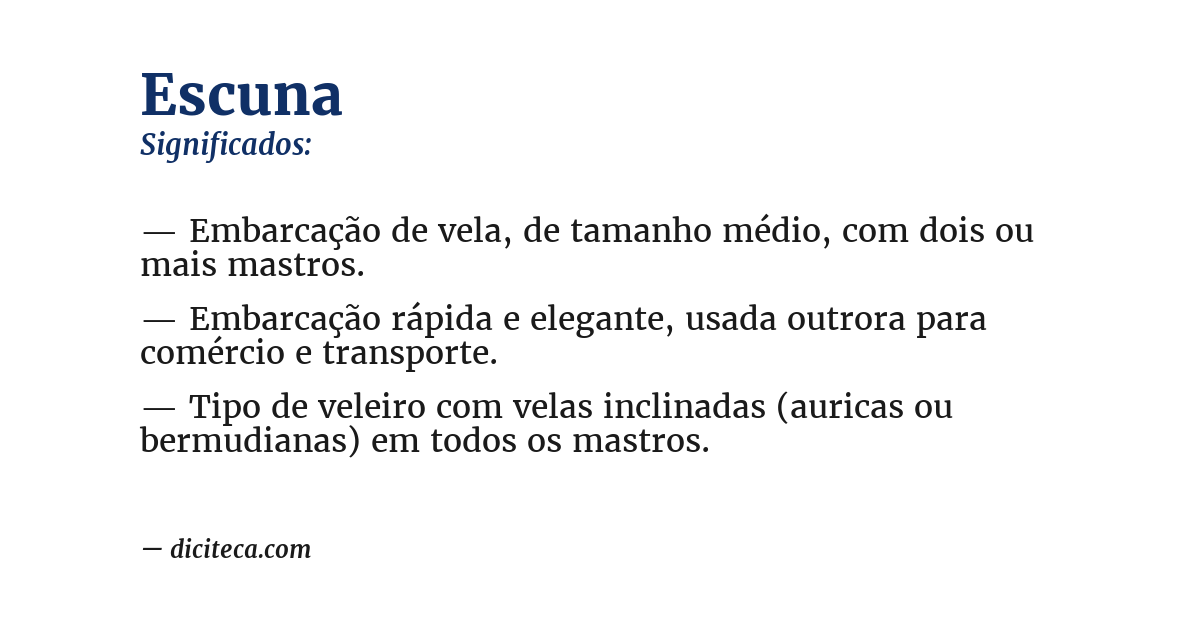 Significado de escuna