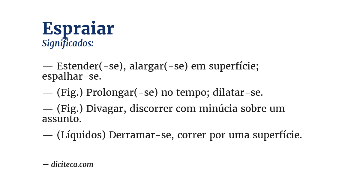 Significado de espraiar