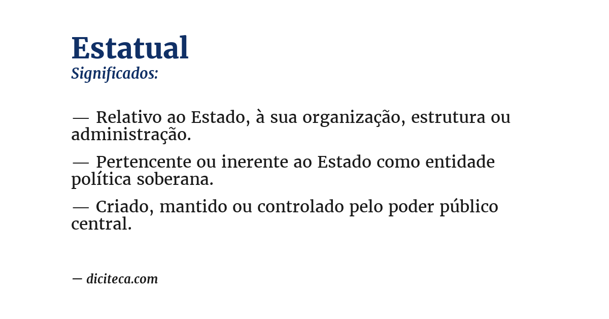 Significado de estatual