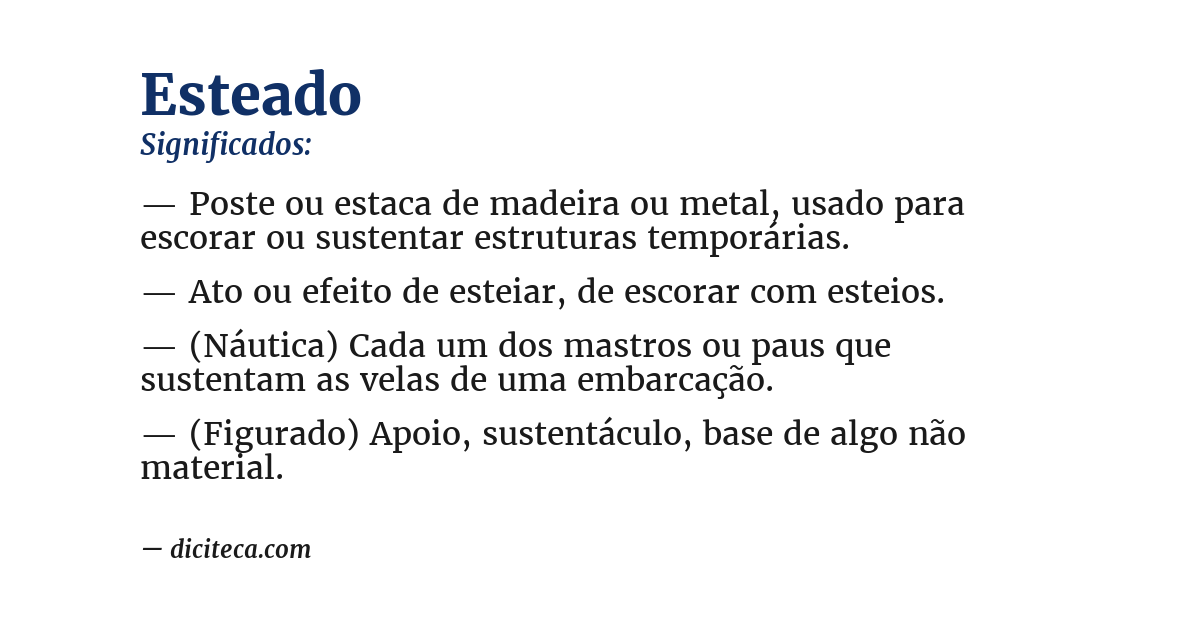 Significado de esteado