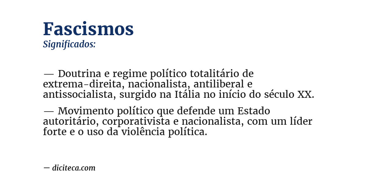 Significado de fascismos