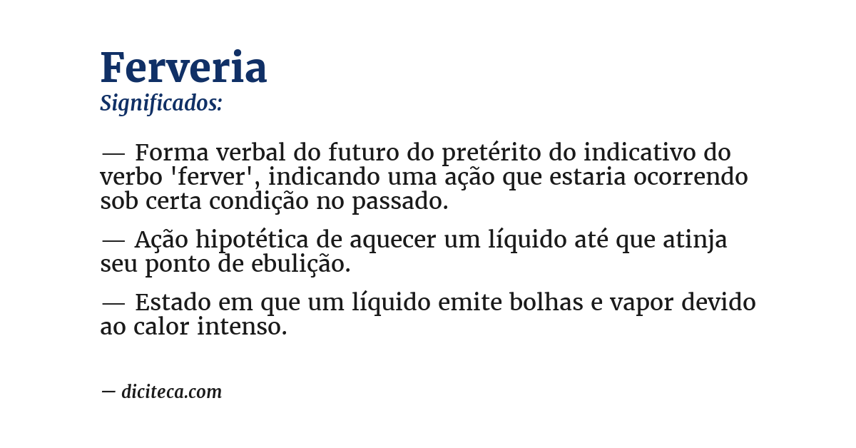Significado de ferveria