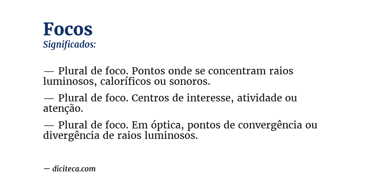Significado de focos