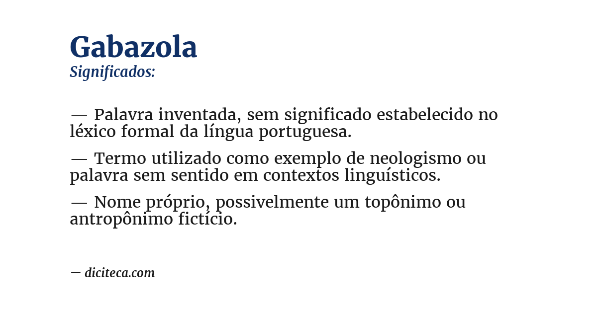 Significado de gabazola