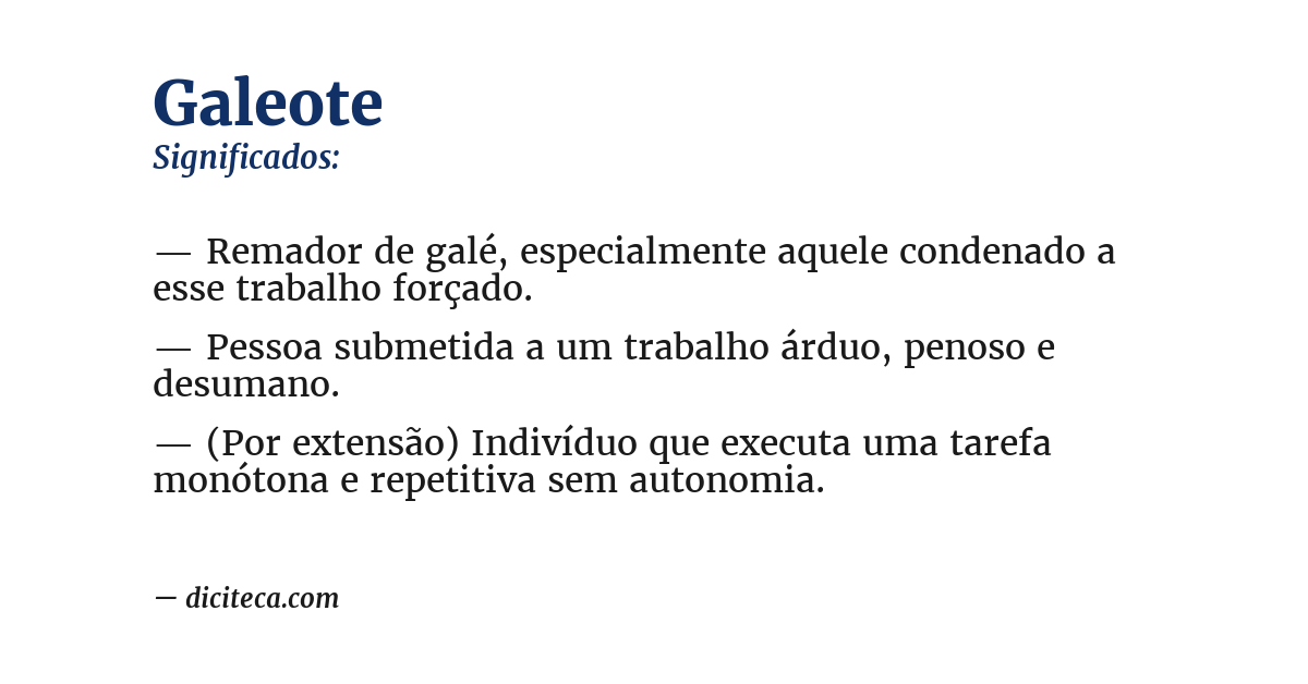Significado de galeote