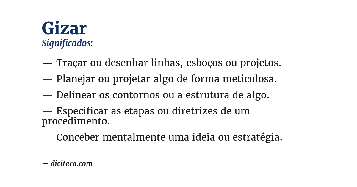 Significado de gizar