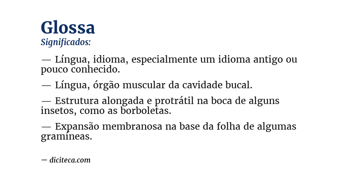 Significado de glossa