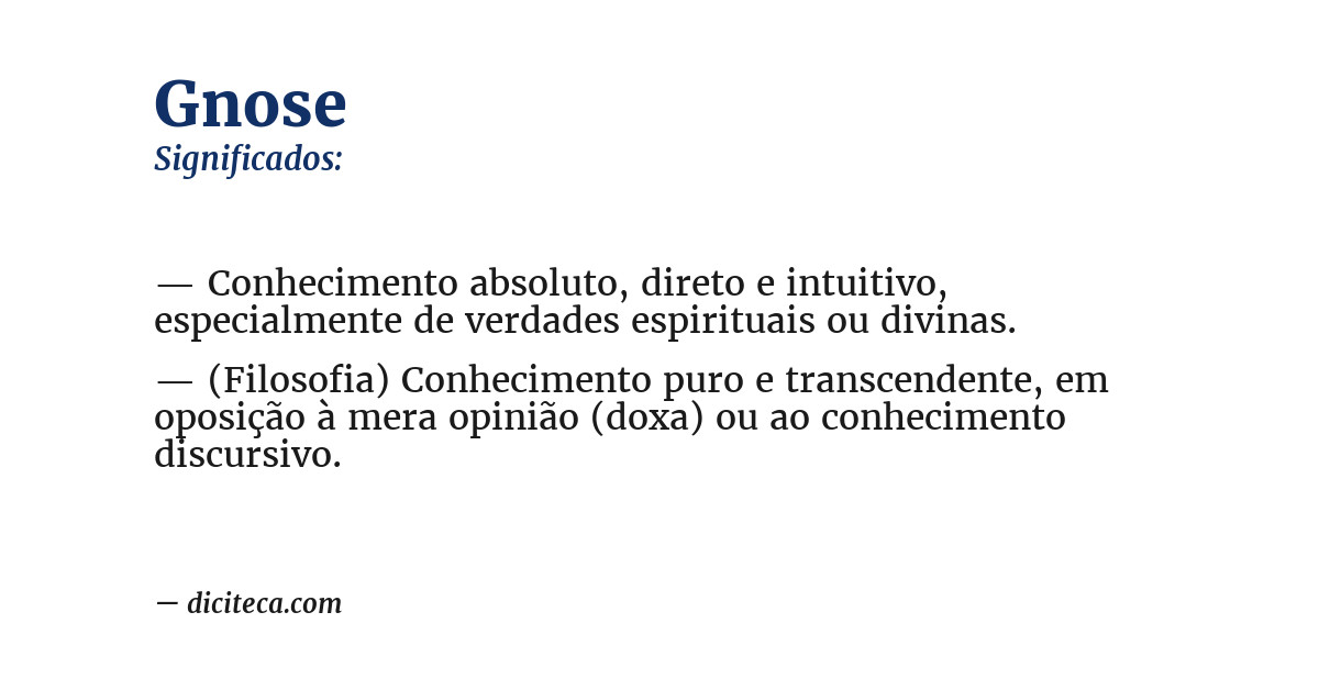 Significado de gnose