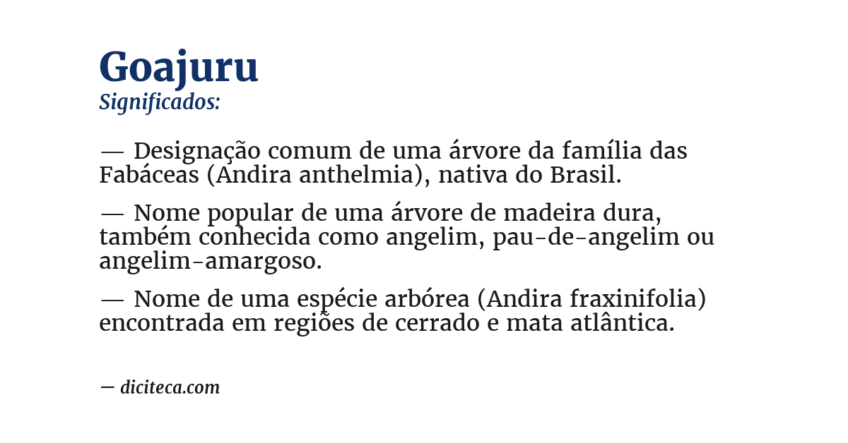 Significado de goajuru