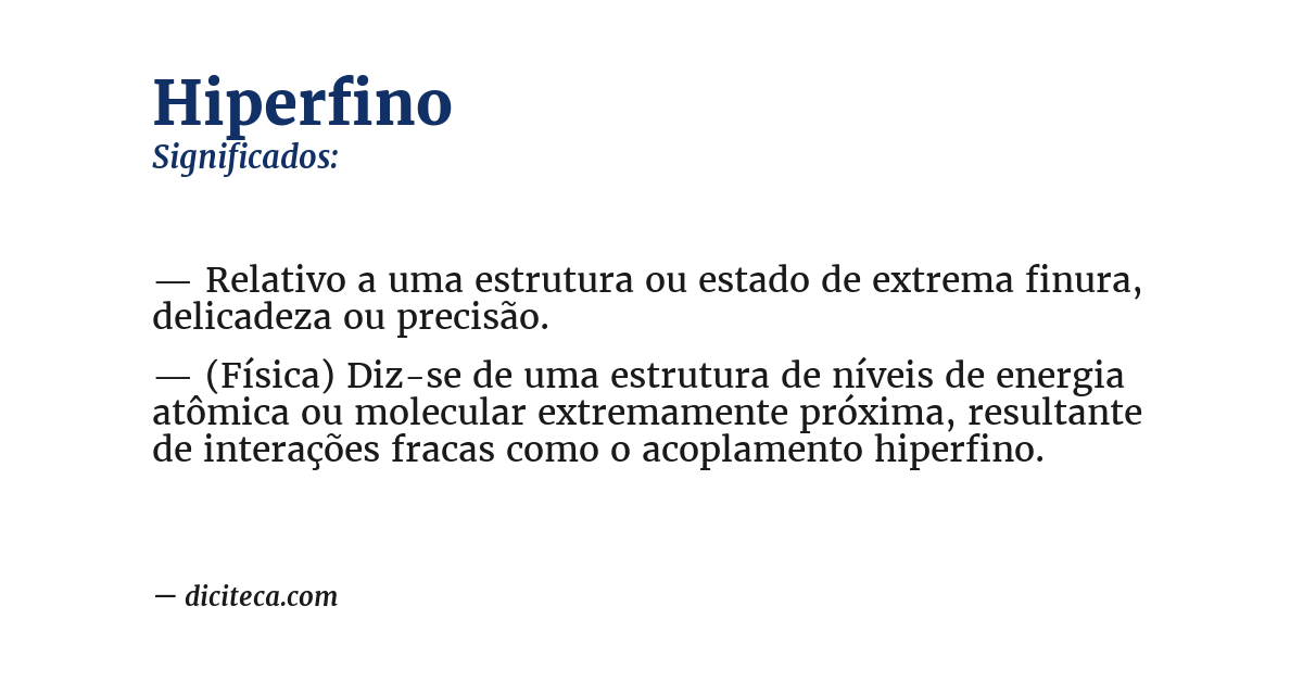 Significado de hiperfino