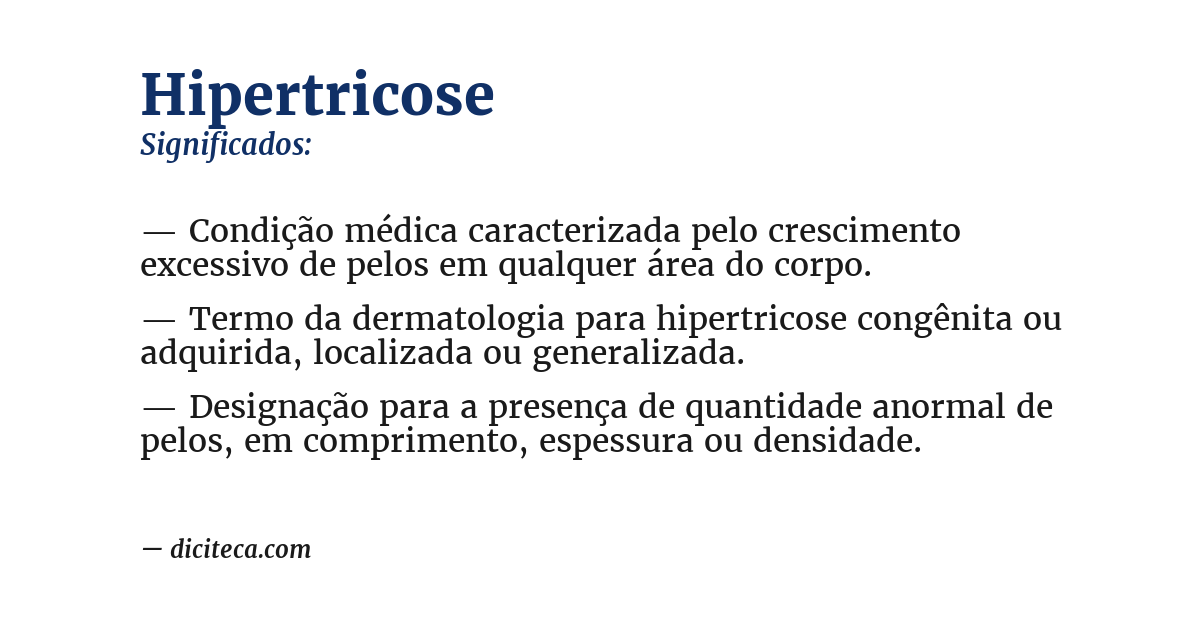 Significado de hipertricose