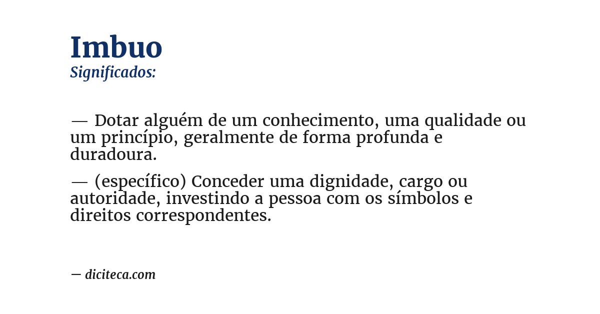 Significado de imbuo