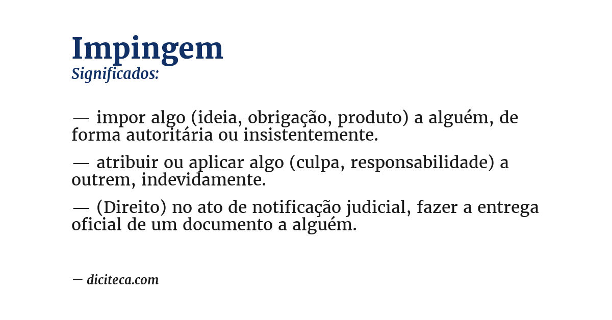 Significado de impingem
