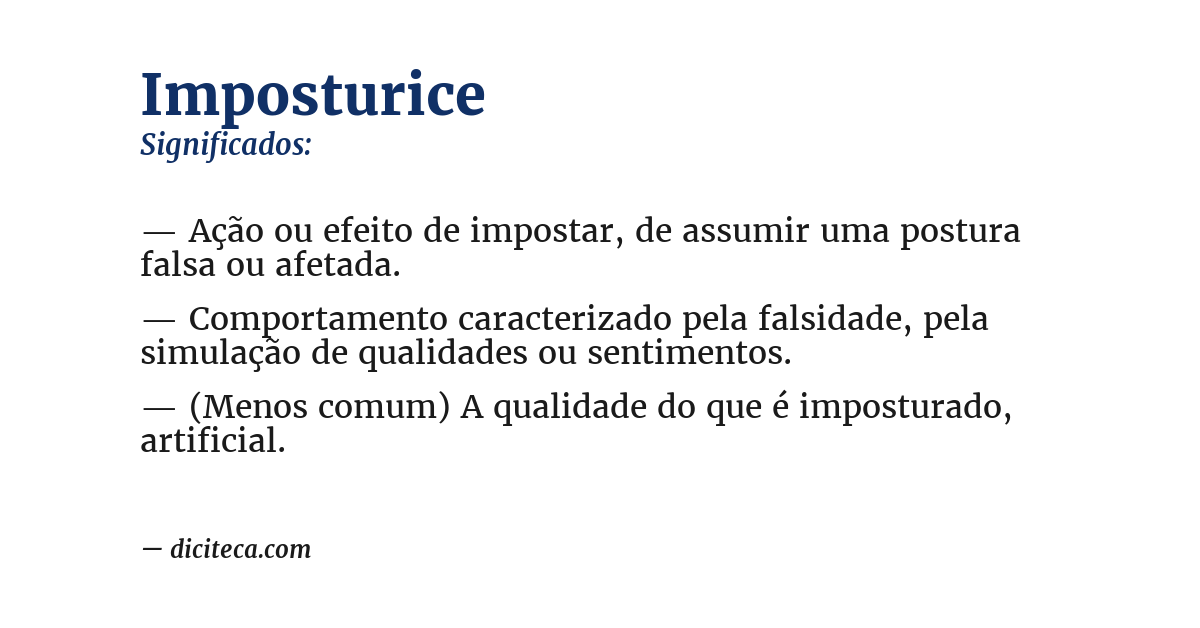Significado de imposturice