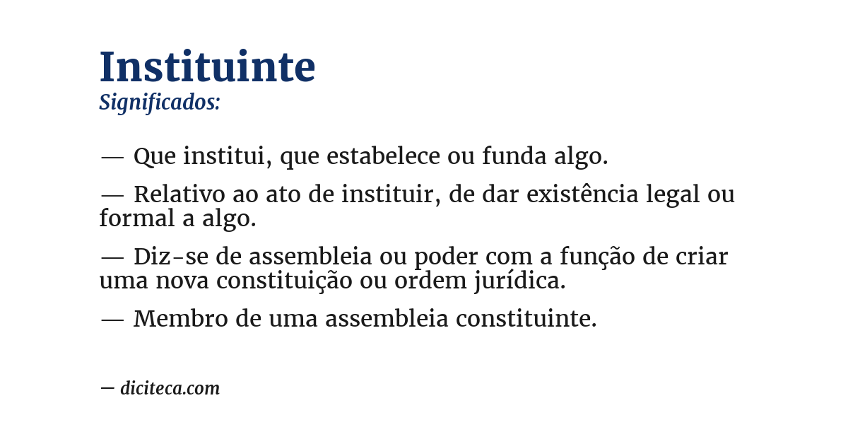Significado de instituinte