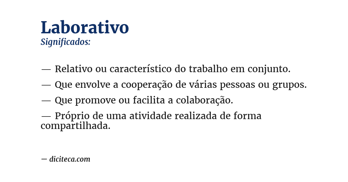 Significado de laborativo
