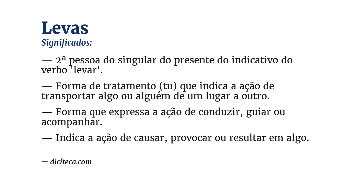 Significado de levas
