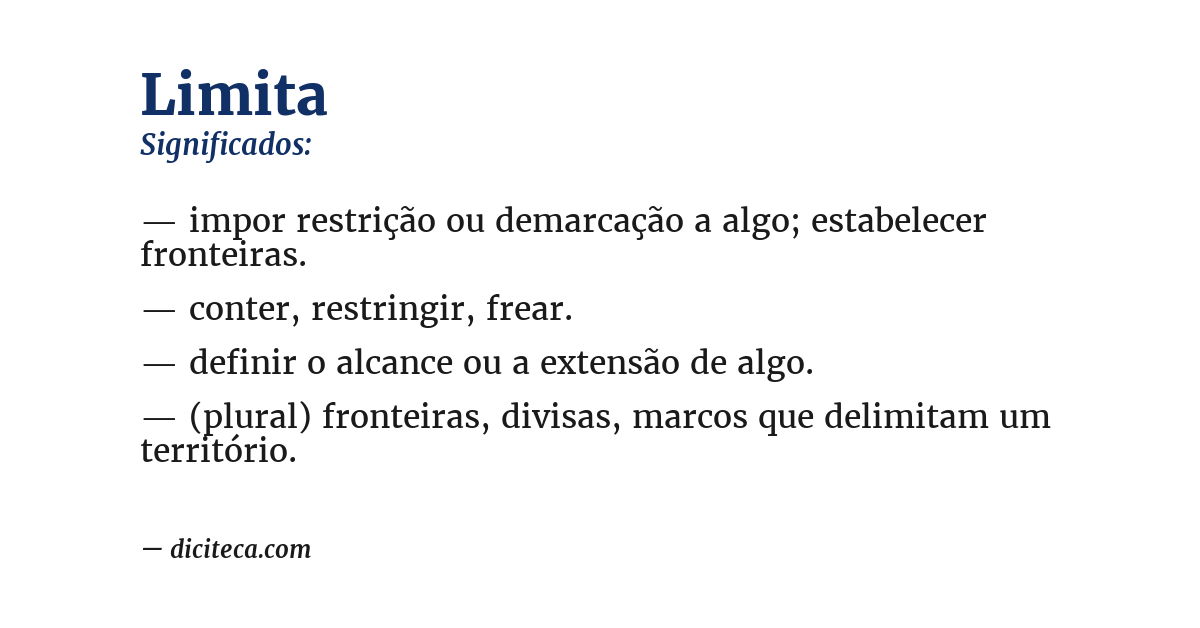 Significado de limita