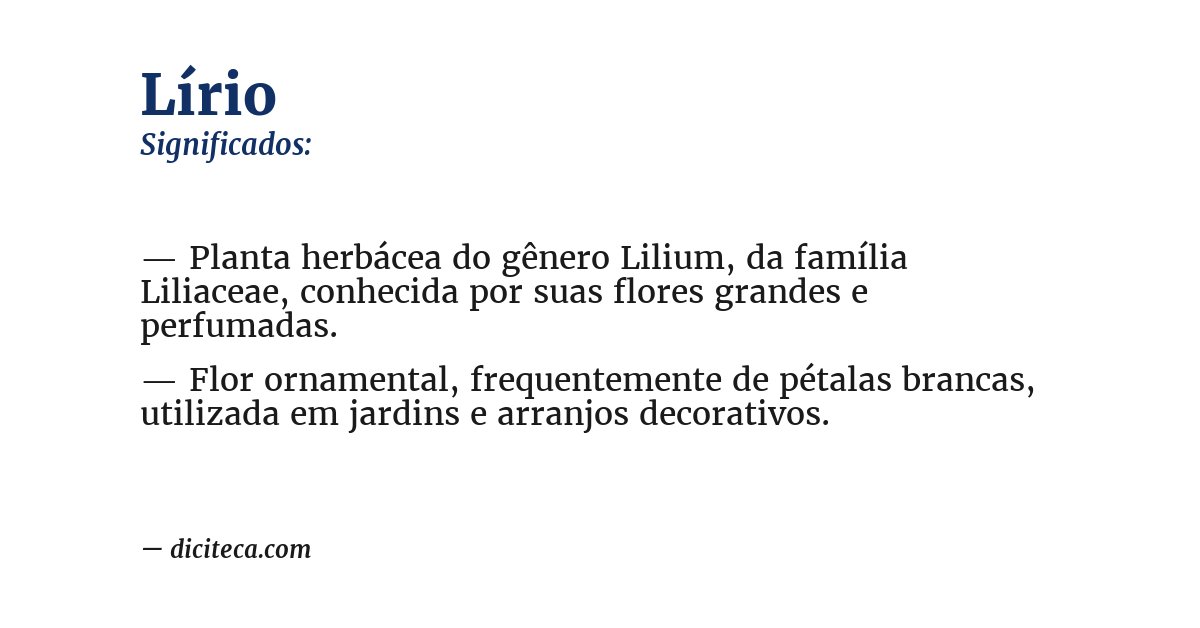 Significado de lírio