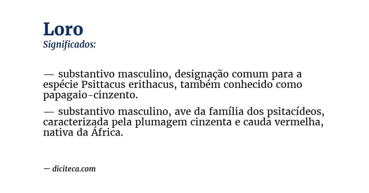 Significado de loro