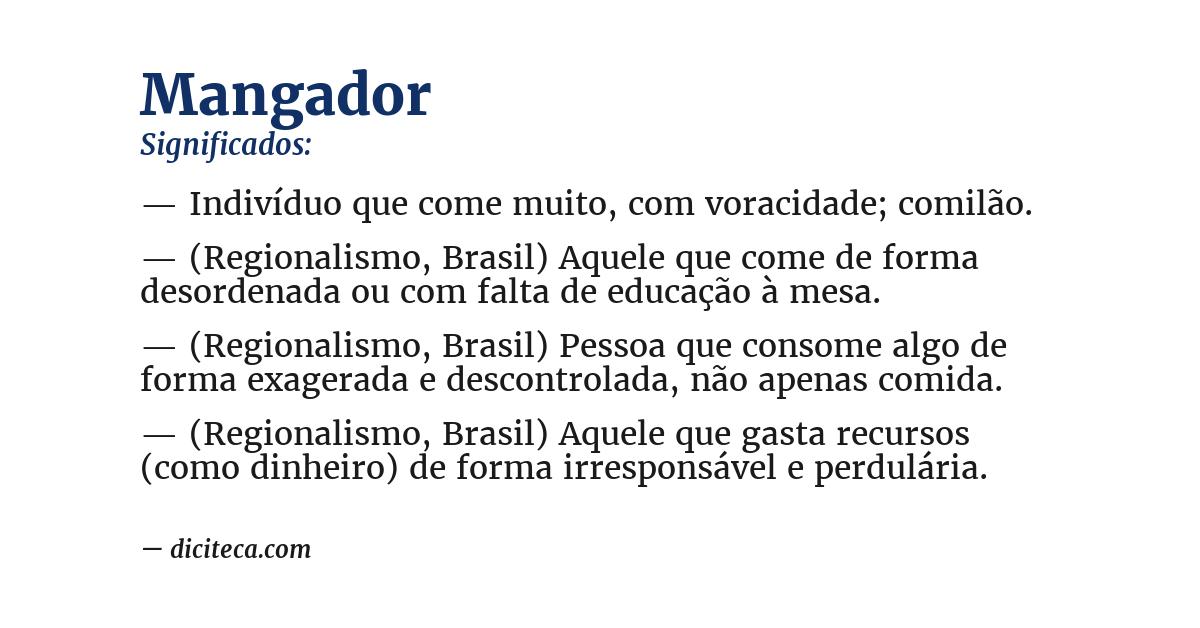Significado de mangador