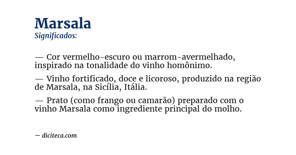 Significado de marsala