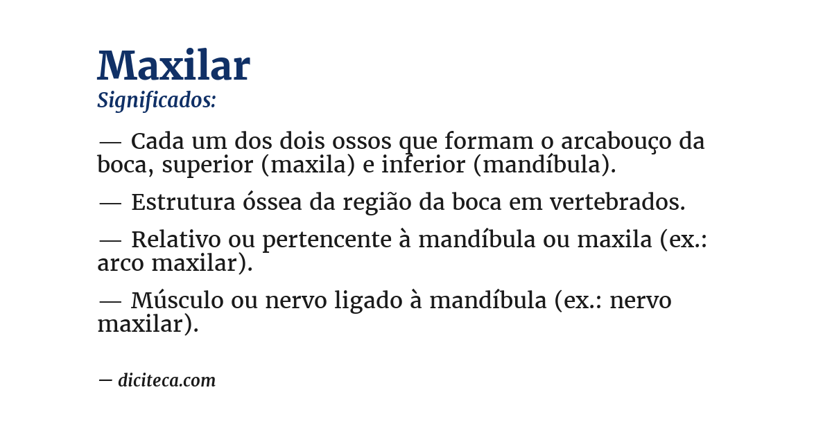 Significado de maxilar