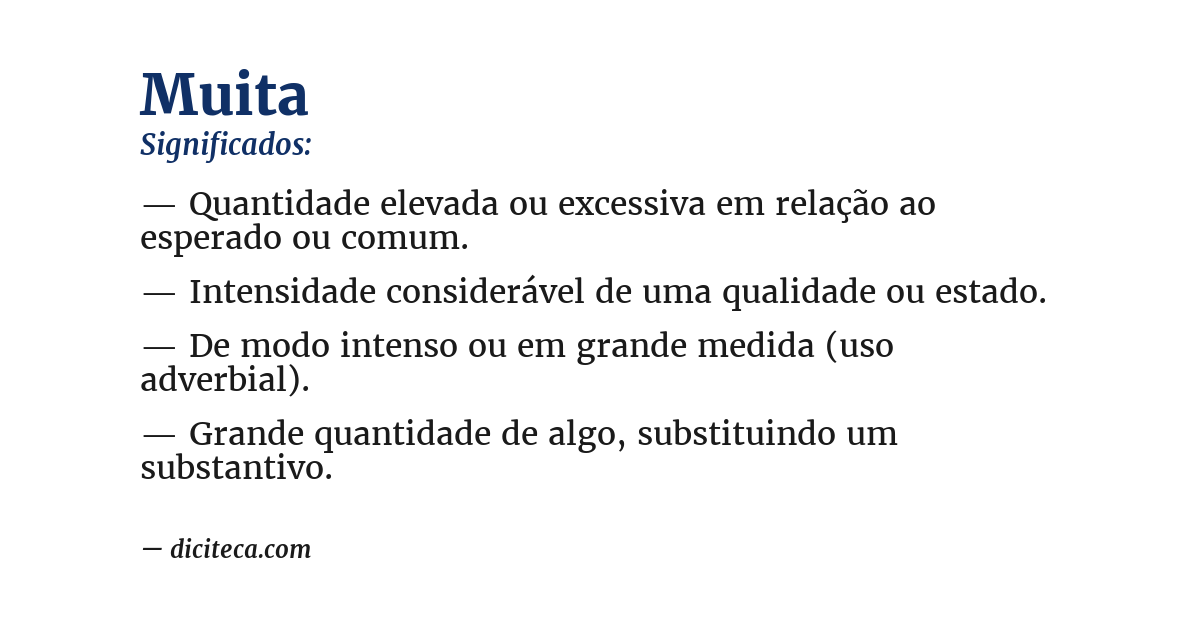 Significado de muita