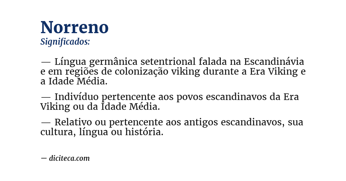 Significado de norreno