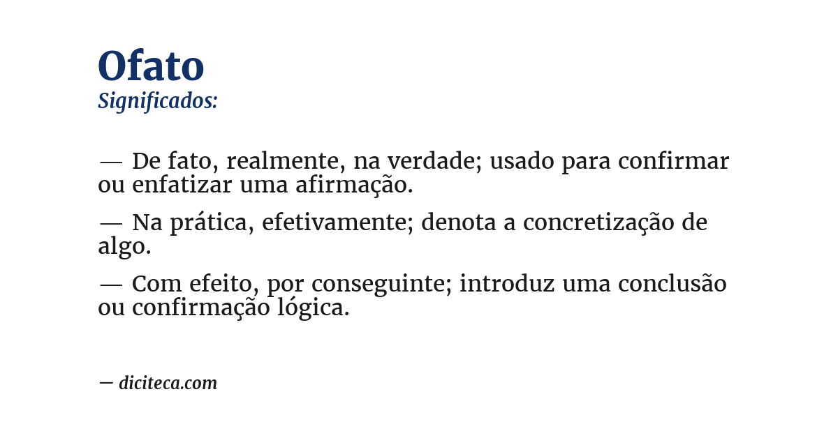 Significado de ofato
