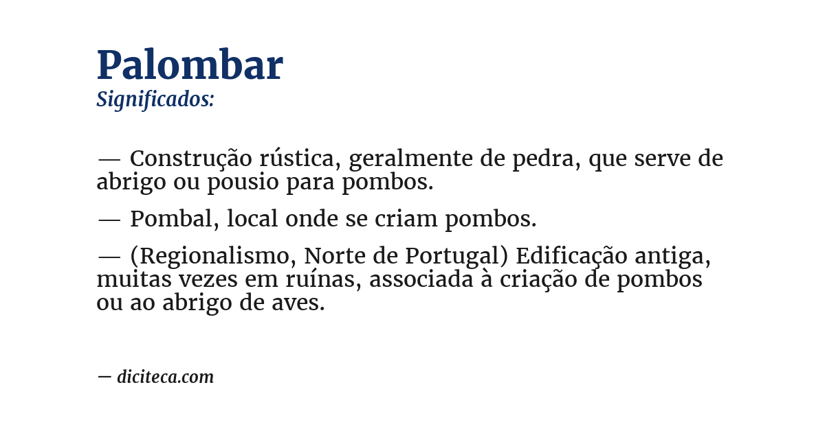 Significado de palombar