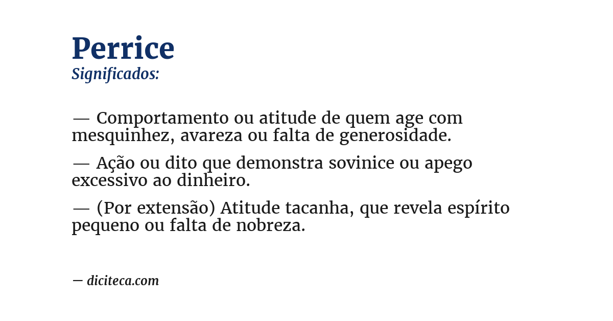 Significado de perrice