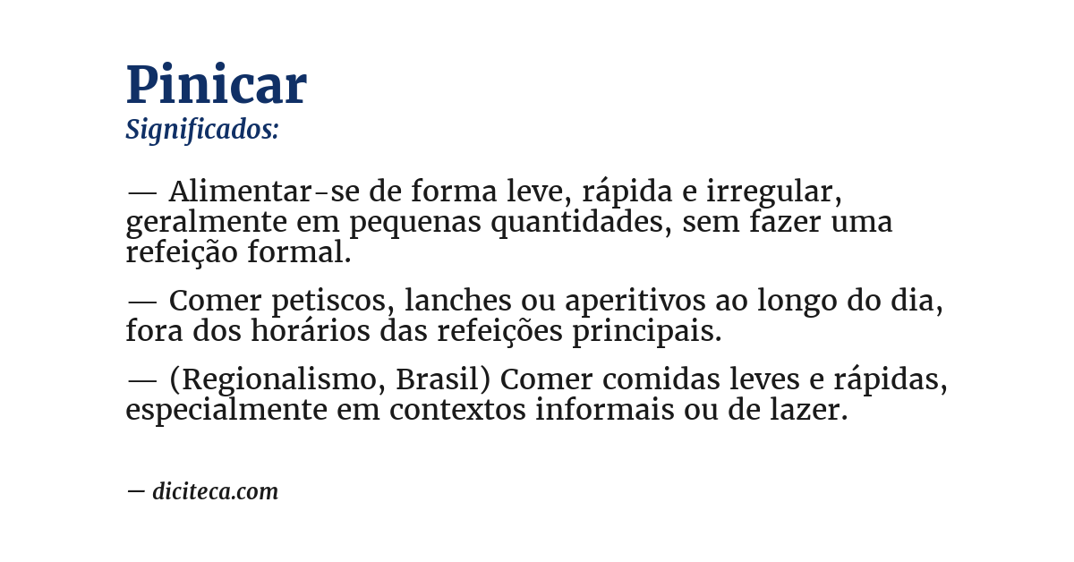 Significado de pinicar