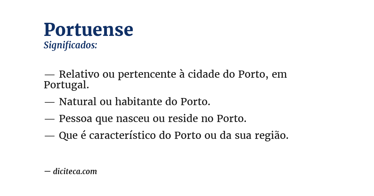 Significado de portuense