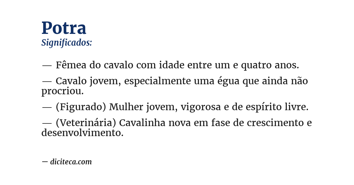 Significado de potra