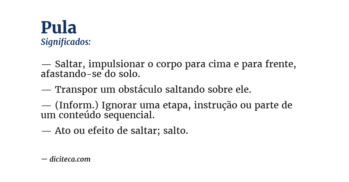 Significado de pula