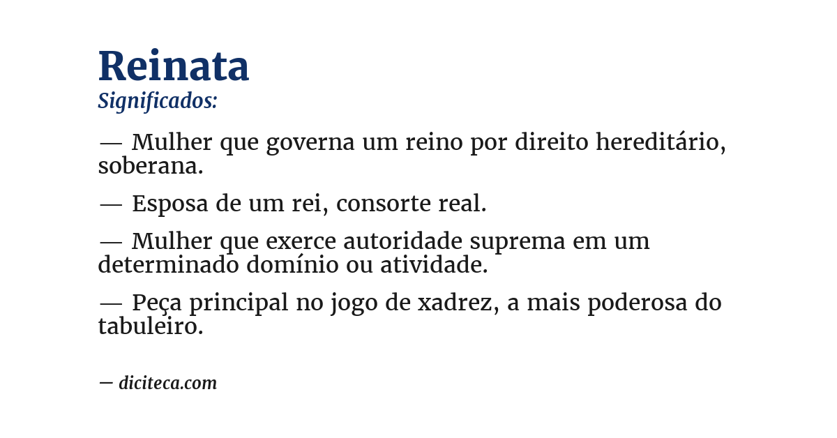 Significado de reinata