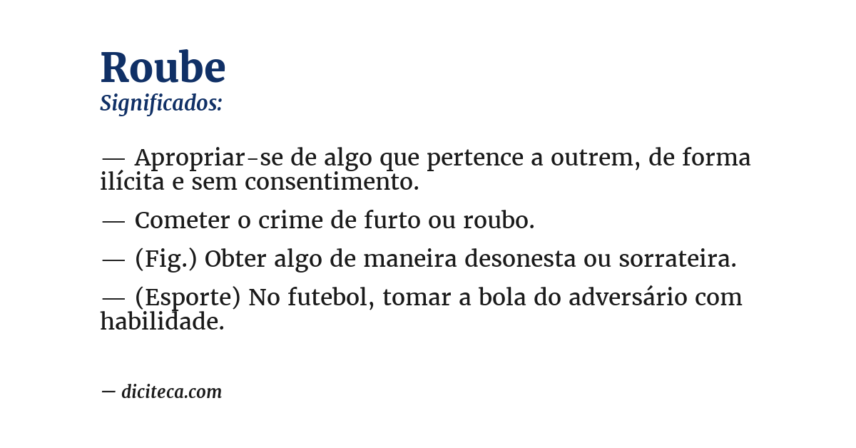 Significado de roube